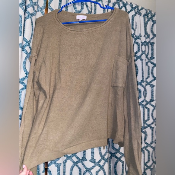 pink lily off the shoulder sweater - Picture 2 of 4